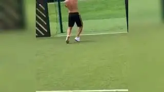 Eden Hazard and Thierry Henry playing basketball on Belgium duty