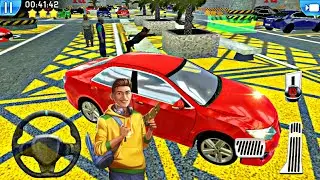 Multi Level Car Parking Red luxury car Driving Simulator #2 Android Gameplay