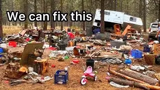 Cleaning up an Abandoned Homeless Camp.  (plus story time with Casey!)
