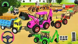 Indian vehicle 🚜 Gaming| JCB vs Tractor Loading C💥Like Gta 5 jaisa🤯 | #india#gamingvideos#viralvideo
