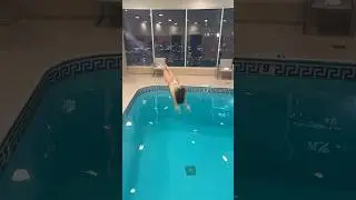 I DOVE into the Hotel Swimming Pool on the 23rd Floor #shorts