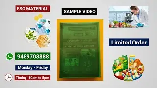 Food Safety Officer || Material || Sample