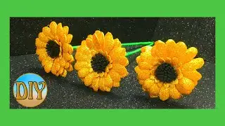 HOW TO MAKE FLOWERS | DIY GLITTER FOAM FLOWER DESIGN 11