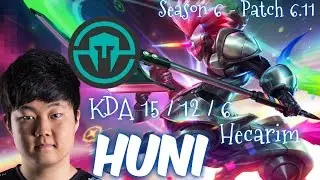 IMT Huni HECARIM Top vs Jax - Patch 6.11 NA | League of Legends