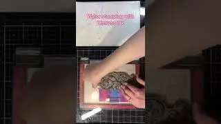 Create a Background with subtle texture using a stamp & water #shorts #distress #stampingtechnique