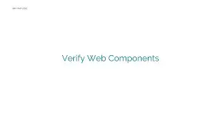 Web Verify Components | Web Testing