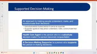 Advance Care Planning for a Person with Dementia