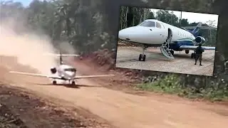 Real Footage: Abandoned Narcos Jet&rsquo;s Dangerous Takeoff from Jungle Runway in Guatemala