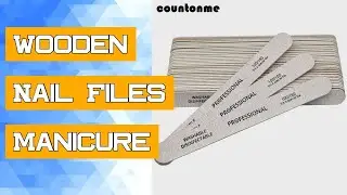 Wooden Nail Files Manicure Wood Buffer 100/180 Pedicure Nail Art UV Gel Polisher Grey Thick lime a o