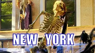 🎃 👻 HALLOWEEN Decorations & Exploring Upper East Side NYC LIVE