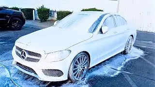 🚗💦 Satisfying Foam Wash &ndash; Mercedes C-Class Car Detailing ASMR 💦🚗