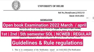 OBE 1st | 3rd | 5th semester Guidelines & Rule regulations | SOL | NCWEB | REGULAR