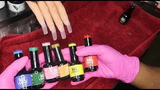 Watch Me Work: Removing Gel Polish, Applying Acrylic and Testing out Nail Addicts New Colors!