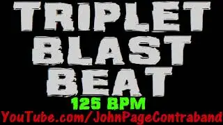 Triplet Blast Beat Drum Loop 125 bpm Practice Track