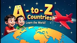 ABC Song for Kids and Toddlers| The Alphabet Around the World A-Z 🌍✈️ | Learn Countries with Music