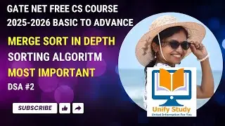 GATE NET CS Free Course|DSA|DS Algo|Sorting Algorithm|Merge Sort|GATE Computer Science|UGC NET CS