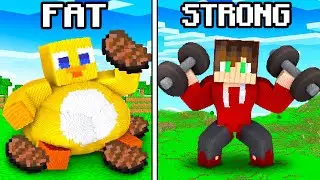FAT PIP and STRONG LOUIE Build Battle in Minecraft!