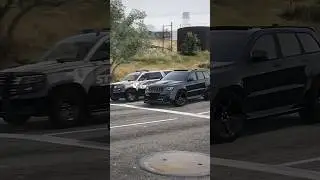 Trackhawk Pulled up beside police Truck & DID THIS!!!!