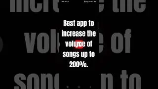 Best app to increase the volume of songs up to 200%.#trendingshorts #viralshorts #explorepage #new#👌