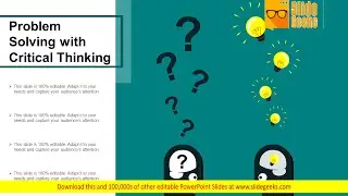 Problem Solving With Critical Thinking Ppt Powerpoint Presentation Infographic Template Outline