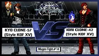 [KOF Mugen] Kyo Clone-57(Style KOF XV) VS Iori Clone-42 (Style KOF XV) ||1080P 60 FPS