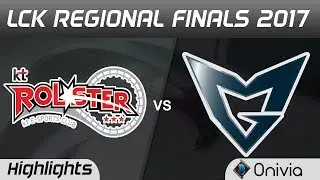 KT vs SSG Highlights Game 3 LCK SUMMER 2017 REGIONAL FINALS KT Rolster vs Samsung by Onivia