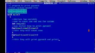 c program to print pyramid