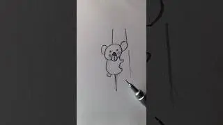 Baby Koala Drawing (So Cute!) 🐨 #art #shorts #foryou #tutorial #satisfying #howto #koala #easy