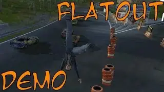 [кто водитель? я водитель!?] let's play слепое прохождение FlatOut Demo с комментариями gameplay