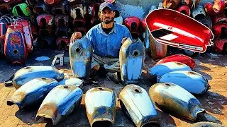 Amazing Process of Motorcycle Fuel Tank Restoration and Repairing | Best Manufacturing Videos