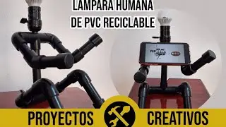 LÁMPARA HUMANA PVC! #DIY#HECHOENCASA#OFICINA# LAMPARACREATIVA/PROYECTOS CREATIVOS