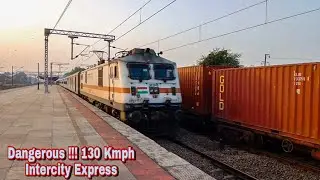 DANGEROUS !!! 130 KMPH Speed Upgraded 12935 Bandra Surat INTERCITY Express