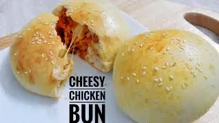 Yummy Chicken Cheese bun  Recipe | cheesy chicken bun | a perfect evening snack | #chickencheesebun