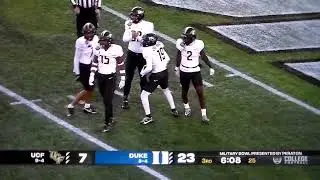 UCF P Mitch McCarthy 60 yard punt downed at Duke 3 yard line in Military Bowl