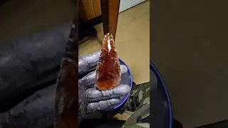 Knapping glass from a microwave kiln