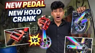 New HOLO CRANK AND PEDAL install MTB Cycle mein😍