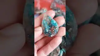 STEP 2 : CABS RARE CRYSOCOLLA COPPER👀e#chrysocolla #chrysocollajewelry
