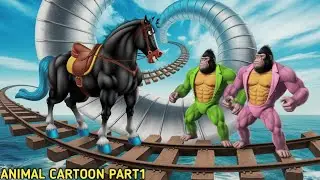 Horse Cartoon Horse Gorilla part1 Animal Simulator 3D Racing