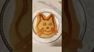 Cat Pancake Art 😺#shorts #ytshort #pancakeart #pancake #cat #kids #breakfastideas #fooddecoration