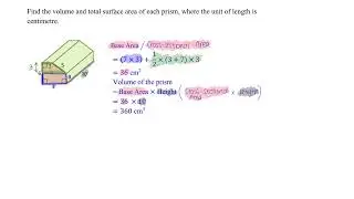 [Volume & Surface Area of Composite Solids] TRAPEZIUM and RECTANGLE CROSS-SECTION Solid