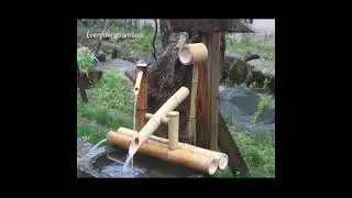 Bamboo accents water feature fountain