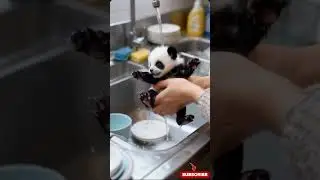 Cutest Baby Panda Taking a Bath | Too Adorable to Handle #BabyPanda #CuteAnimals #Adorable