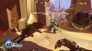Very fast Ana flys toward Roadhog at incredibly high speed | Overwatch