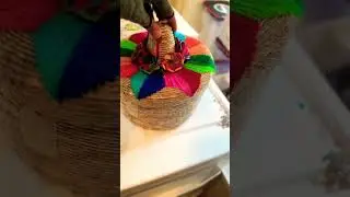 Creative Sewing Room storage with colorful baskets #sewingroom