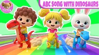 ABC Song with Dinosaurs 🌳🦖 | Alphabet Adventure in the Magical Forest | 3D Kids Rhyme by TierSing