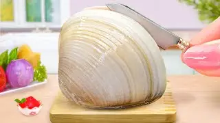 Cooking Miniature Thai Style Clams and Grilled Cheese Clam Recipe | ASMR Cooking Idea by Mini Yummy