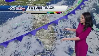 Weak cold front moving in on Monday