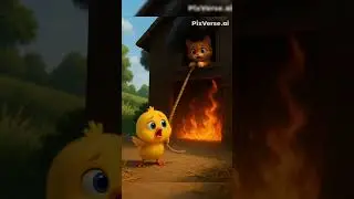 Brave Chick Saves Kitten from Fire! 🔥🐥🐱