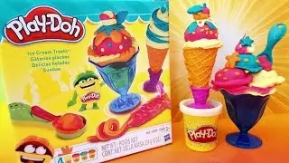 Play-Doh Ice Cream Treats Make Scoops n treats Cone and Sundae by Hasbro
