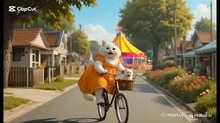 Chubby Cat's Big Day at the Funfair! 🎡🍭 |  Cute Animal Story #ChubbyCat #FunfairStory#VillageFair